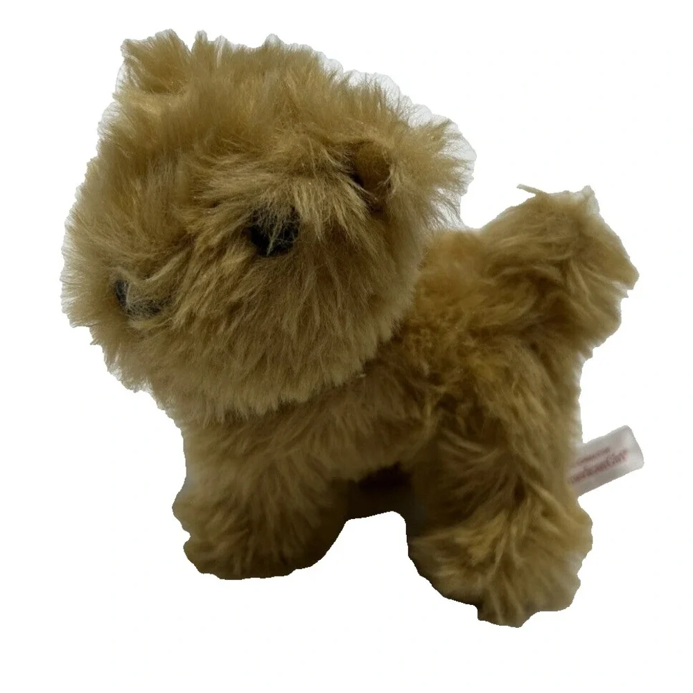 American Girl Doll Terrier Puppy Julies Dog Plush Pet Leash Tan Retired